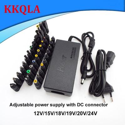 QKKQLA AC TO DC 12V 15v 16v 18v 19v 24V 20V Adjustable Universal Power supply Charger Adapter 96W DC converter For pc Laptops Eu US AU