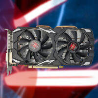 การ์ด256Bit เล่นเกม DDR5 8GB การ์ดจอ RX580,การ์ดคู่พัดลมทำความเย็นเสียงรบกวนการทำงานต่ำอุปกรณ์เสริมสำหรับ PC คอมพิวเตอร์เดสก์ท็อป