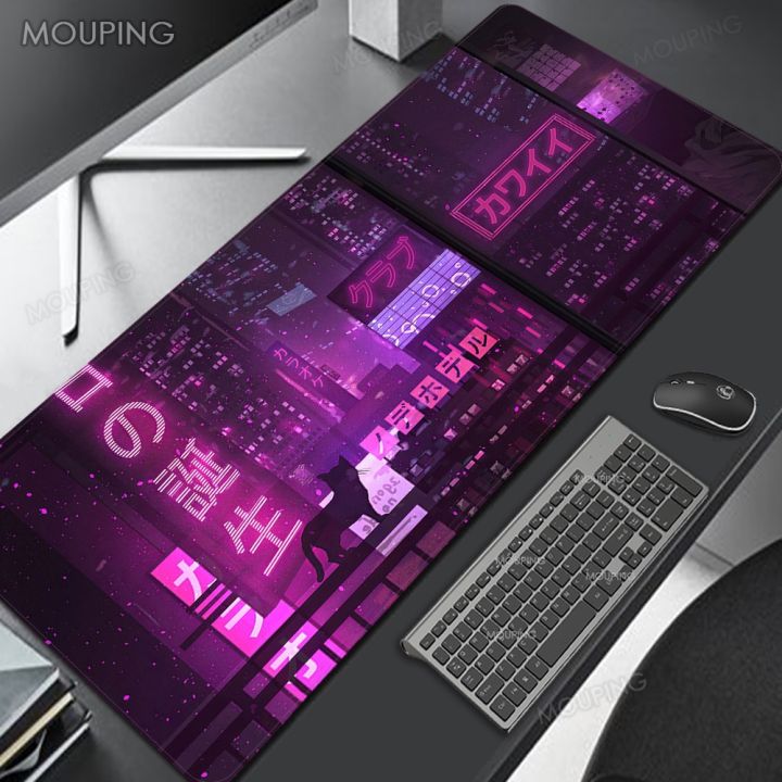purple-neon-city-gaming-mousepad-japanese-desk-mat-toky-street-extended-anime-mouse-pad-keyboard-deskmat-for-gamers-art-playmat