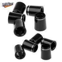 WBStar 10Pcs Black Golf Tip เพลาเหล็ก Ferrules อะแดปเตอร์แหวนเงิน (2ขนาด)