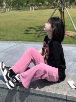 ❁∏☊ Han edition T-shirt easing students the stylish salt is Fried street sport suit new wide-legged trousers two-piece women summer