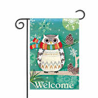 }qi158# นกฮูกสัตว์ welcome การค้าต่างประเทศขายร้อน Garden Flag Pass