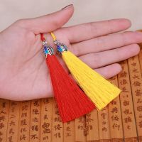 ][[ 2PCS Silk Tassel Fringe Temple Crown Tassels Trim Vertical Anti Wrinkle Pendant Tassel Brush For Curtains Jewelry DIY Home Decor