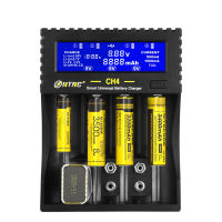 HTRC เครื่องชาร์จแบตเตอรี่ CH4 Li-Ion ชาร์จเร็วอัจฉริยะ Ni-MH Ni-CD สำหรับ18650 26650 6F22 9V ดับเบิลเอทริปเปิลเอ16340 14500เครื่องชาร์จแบตเตอรี่มัลติฟังก์ชั่น