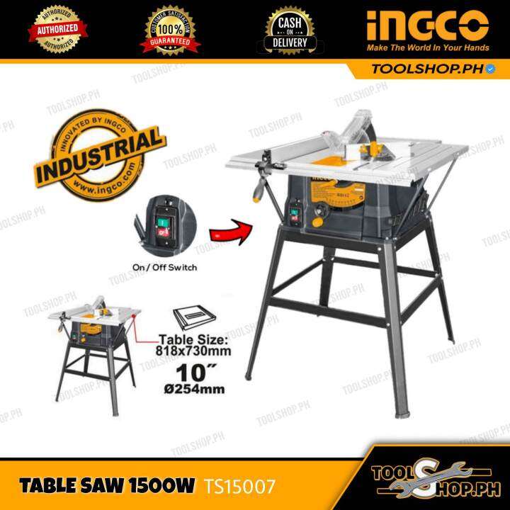 INGCO Table Saw 1500W TS15007 with FREE TOOLSET Lazada PH