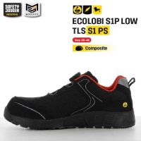 [รับประกัน 3 เดือน] Safety Jogger รุ่น ECOLOBI S1P LOW TLS รองเท้าเซฟตี้หุ้มส้น หัวคอมโพสิท พื้นกันทะลุ ระบายอากาศ ESD