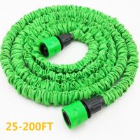 {RUIO}Magic Watering Hose ยืดหยุ่นขยายได้สวน Hose Reels ท่อน้ำท่อ Quick Connector Valve สีฟ้าสีเขียว Us/eu 25FT 200FT