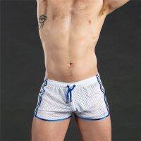 Breathable Men Color Swim Shorts Male Workout Gym Mesh Beach Trunks Short Pants