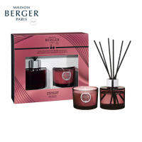 Maison berger,Mini Duo Bouquet &amp; Candle Duality,เซ็ทเทียนหอมและก้านกระจายความหอมกลิ่นแบล็กแองเจลิกา