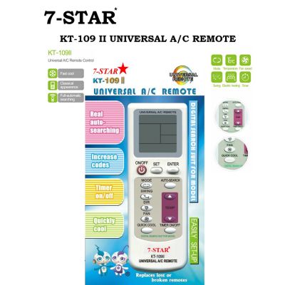 [SG SELLER] KT-109II Universal Aircon Remote Control for all Air Conditioners (Fast-Automatic Searching for all nd)