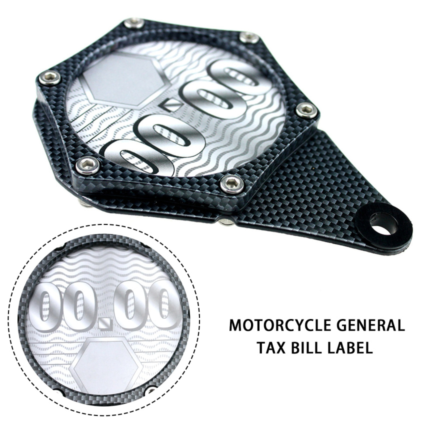 Motorcycle Motorbike Metal Alloy Tax Disc Permit Holder Waterproof Seal