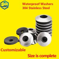 Waterproof Washers EPDM Anti-skid Washers Drill Tail Gasket Composite Sealing Washers Plain Washers 304 Stainless Steel GB/T