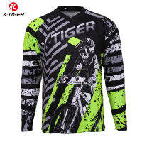 X-Tiger Long Sleeve Downhill Jerseys Downhill Shirt 100 Polyester Cycling Jerseys Mountain Bike DH Shirt Bicycle Racing Wear