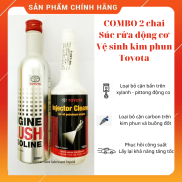 bộ 2 chai súc rửa động cơ + vệ sinh kim phun buồng đốt Toyota máy xăng