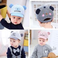 【hot sale】◄♟ C05 Baby Cap Cartoon Bear Ears 5-24 Months Boys Adjustable Cotton Baseball Cap Kids Sun Hat