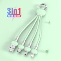 2.4A 3 In 1 Micro USB/Type C/8 Pin Multi Charger Cable For iPhone 13 12 11 Huawei P40 Pro S10 Mobile Phone Charging Cord Kable