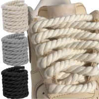 8mm Bold Round Thick Shoelaces Linen Cotton Sneakers Laces for Shoes Cotton Rope Woven Shoe Laces 120/140/160CM Shoestrings