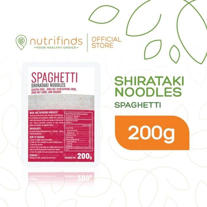 Nutrifinds® Shirataki Konjac Noodles Spaghetti Lazada PH