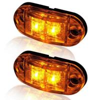 10pcs 2 LED Truck Side Marker Light Trailer Warning Signal ke Turn Light Amber Red White Light Lorry Car External Tail Lights