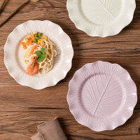 8inch European Style Pasta Salad Plates Ceramic Cream White Dish Dessert Steak Plates Tablewares Dinnerwares