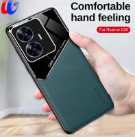 C55 Realme กล้อง4G เคสหนังกันกระแทกสำหรับ Realme C55รถยนต์แม่เหล็กยึดโทรศัพท์ Fundas RealmeC55 Realmy C 55 55C 2023เคสกันกระแทกซิลิโคน