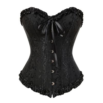 ►✼ Corset Top Bustier Overbust Lingerie Lace Plus Size Brocade Women Sexy Halloween Costume Vintage Party outfits