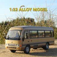 1:32 Toyota Coaster Bus Alloy Car Diecast Model Car Toy Simulation Metal Business Bus Vehicle Toys For Kids Gifts Free Shipping