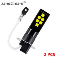 JaneDream 2Pcs H3หลอดไฟLED 3030 12SMD 6000KสีขาวH3รถไฟตัดหมอกไฟDRLเบรคไฟหน้ารถ