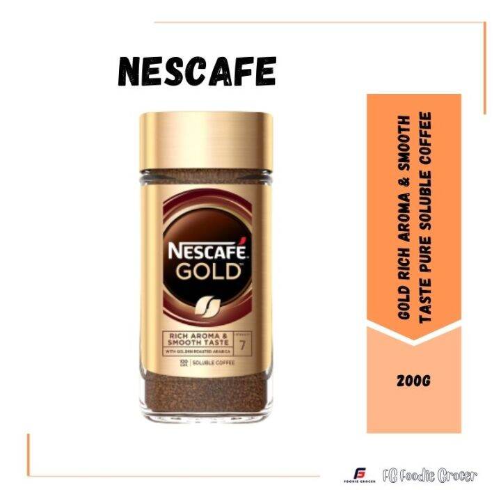 NESCAFE GOLD Jar Instant Coffee Rice Aroma & Smooth Taste 200g [HALAL ...