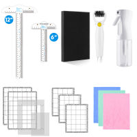 Bundle Deals 6"; 12"; T-Square Ruler Die Brush Low Stcik Mat And Blending Buddy Stamp Shammy Water Sprayer Bottle Craft Tool