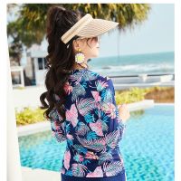 Swimsuit Womens Split Three Piece Set New Split Long Sleeve Student Slim Swimsuit Korean