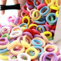 100Pcs/Set Kids Girls Colorful Nylon Elastic Hair Bands for Women Ponytail Hold Hair Tie Rubber Bands Scrunchie Hair Accessories Hair Accessories