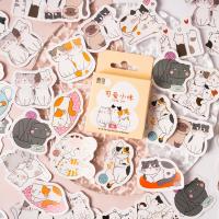 46 Pcs Cute Cat Stickers For DIY Albums Diary Decoration Cartoon Scrapbooking Kawaii School Office Stationery Stickers Labels