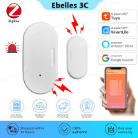 Tuya Zigbee เซ็นเซอร์ประตูอัจฉริยะ Smart Home Security Protection Alarms เครื่องตรวจจับหน้าต่างไร้สายทำงานร่วมกับ Gateway Alexa