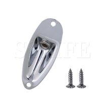 Chrome Traditional Electric Guitar plated Output Plate Jack Socket Guitar Bass Accessories