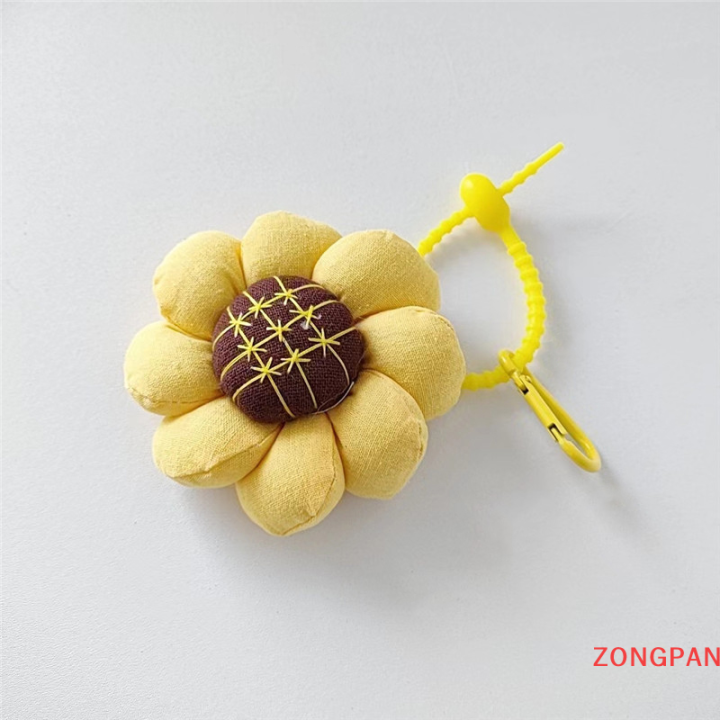 zongpan-จี้ดอกไม้ฝ้ายลินินสำหรับผู้หญิงกระเป๋าถือเครื่องประดับพวงกุญแจของขวัญ