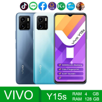 VIVO Y15s (แรม4 รอม 128) (สแกนนิ้วด้านข้าง) รองรับชาร์จไว 10W Fast Charging หน้าจอ 6.51 นิ้ว (ติดฟิล์มกระจกให้ฟรี+ฟรีเคสใส) รับประกันสินค้า 1 ปี.