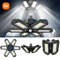 XIAOMI 6 Blades Deformable LED Garage Light E27/E26 Adjustable Shop Top Ceiling Lamp Professional Warehouse Foldable Fan Lamps