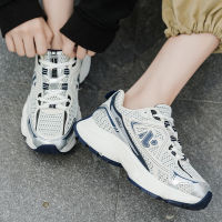 New style รองเท้าคุณพ่อผู้หญิงสไตล์เกาหลี 2023 รองเท้าวิ่งกีฬานักเรียนระบายอากาศรุ่นใหม่ฤดูใบไม้ร่วงพื้นหนาเพิ่มความสูง ins รองเท้าผู้หญิงอินเทรนด์
