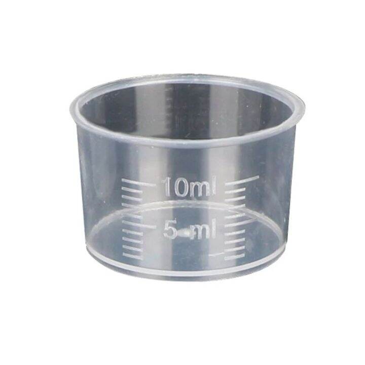 （Measuring Tools ）20Pcs/set 10ml Small Clear Plastic Measuring Cup With