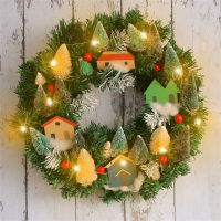 Christmas Wreath Fee Christmas Tree Wreath Display Window Decoration Simulation Christmas Wreath Small House Decoration