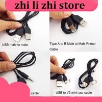 zhilizhi Store Usb 2.0 Type A Male To B Male Mini Usb Printer Cable 3.5Mm Audio V3 Charging Extension Cable Connector Adapter Cord Wire