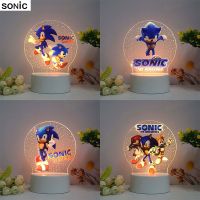 Cartoon Sonic The Hedgehog Night Light Anime Figure Good Looking Fashion Creativity Manual Decorate Simple Child Birthday Gift