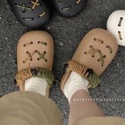 LJ Dép Sandal Thể Thao Bít Mũi Phối Lưới Thoáng Khí Chống Trượt Thời Trang