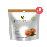 Greenday Crispy Peach / กรีนเดย์ พีชอบกรอบ 12 g (แพค 6 ซอง)