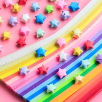 540Pcs DIY Paper Strips Lucky Star Handcraft Origami Colorful Handmade Folding Cards Gift Home wedding Decoration