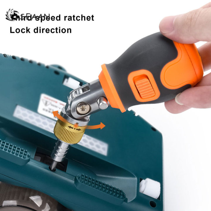 เซ็ตไขควง10-in-1-ไขควงสองทางเครื่องมือมือระดับมืออาชีพมุมหลายมุมหัวเจาะที่ซ่อนอยู่-screwdriver-set-professional-hand-tool-angle-ratchet-multi-angle-two-way-screwdriver-set-hidden
