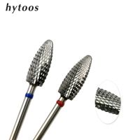 HYTOOS Flame Carbide Bit Dust Proof Nail Drill Bits Remove Gel Milling Cutter For Manicure Electric Drills Accessorie