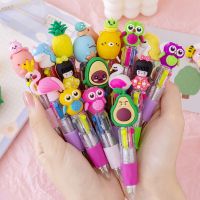 30Pcs/Lot Kawaii Mini Four-Color Ballpoint Pen Cute Cartoon 4 Color Retractable Rollerball Pen Student School Gift Stationery Pens