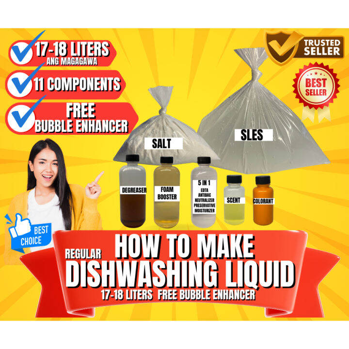 【REG】 DIY DISHWASHING LIQUID KIT FREE BUBBLE ENHANCER 1718 LITERS